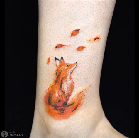 Watercolor Fox Tattoo By Haruka Tattoos Watercolor Fox Tattoos Fox