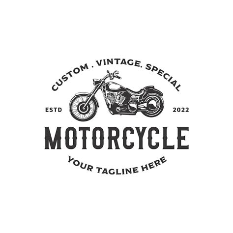 Premium Vector Custom Motorcycle Label In Vintage Style With Dark