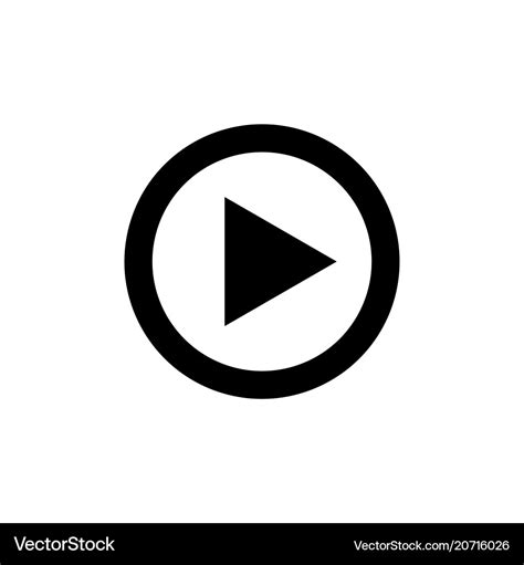 Play Button For Video Or Music Icon Royalty Free Vector