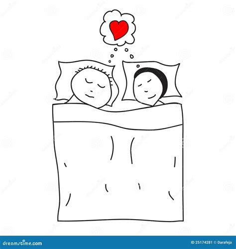 sleeping couple in the bed stock vector illustration of marriage 25174281