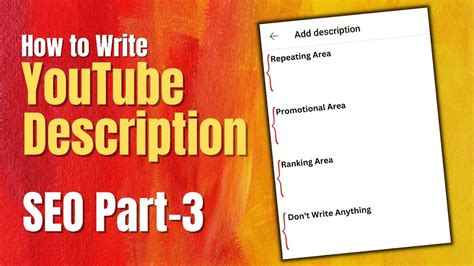 How To Write Youtube Video Description Youtube Description Tips Youtube