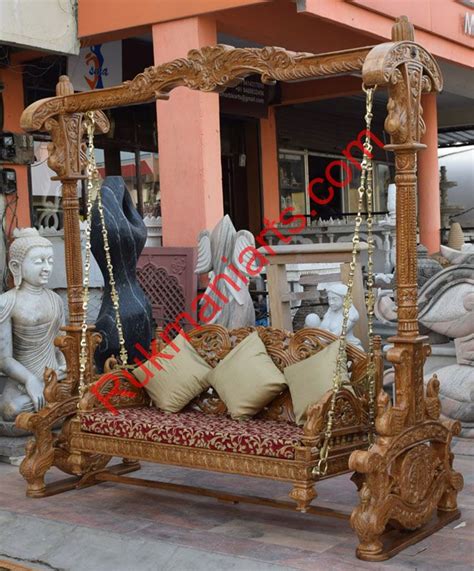 Buy Carved Indian Wooden Carved Swings Jhoola Gothic Furniture Unique