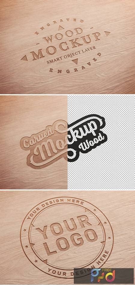 Carved Wood Text Effect Mockup Graphicux