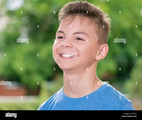 Portrait Of Teen Boy Stock Photo Alamy