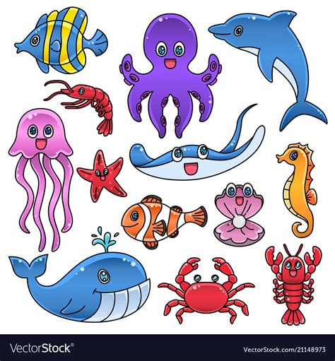 Under The Sea Creatures Clip Art