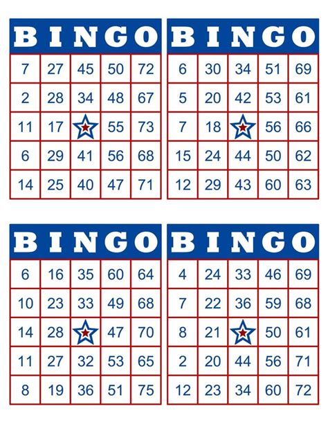 Printable Bingo Card Generator Free