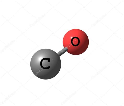 Chemische verbindung, inneres ester von hydroxykarbonsäuren. Estructura molecular de monóxido de carbono aislada en ...