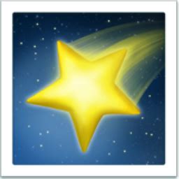 :･ﾟ★✧ copy and paste them into your website or tumblr for borders and dividers use the star symbols to show excitement, moons for deep feelings and dreaming, hearts for love and romance, flowers for nature and and musical notes. Shooting Star Emoji (U+1F320)