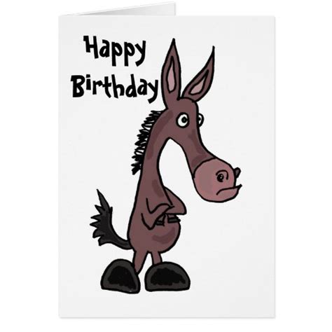 Bt Funny Mule Birthday Card Zazzle