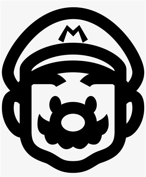 Super Mario Icon Mario Black And White Png Transparent Png