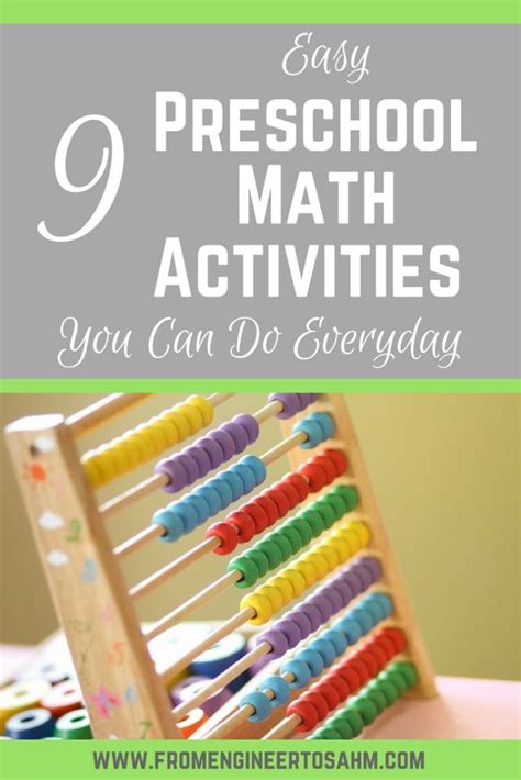 Math Is Fun Homeschool Momgineer Math Activities Preschool Fun