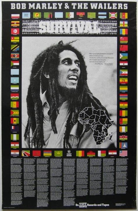 Rare Original 1979 Bob Marley Promo Poster For The Album Survival