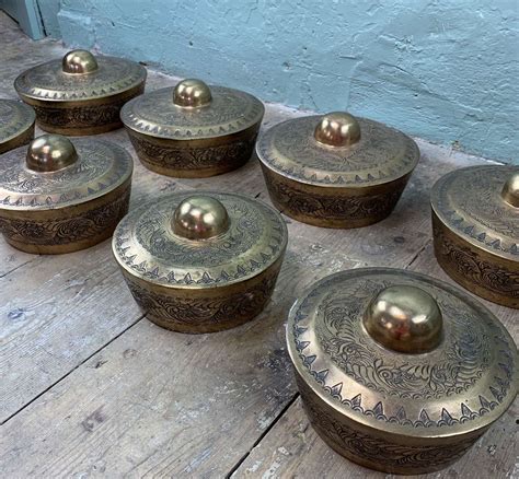 Set Of Eight Indonesian Bronze Gamelan Gongs