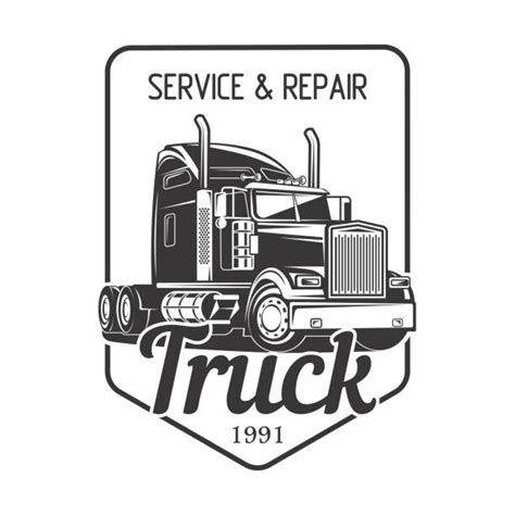 Semi Truck Repair Illustrations Royalty Free Vector