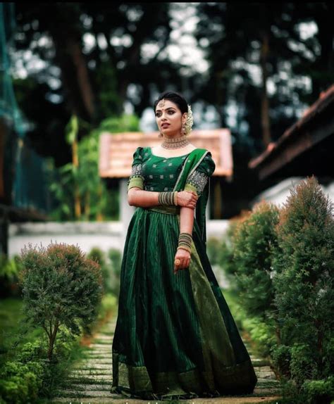 Kerala Engagement Dress Engagement Dresses Half Saree Lehenga Bridal Lehenga Choli Half