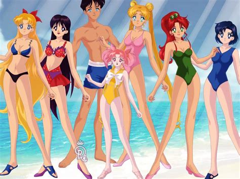 Sailor Senshi At The Beach Sailor Sailor Scouts Sailor Moon