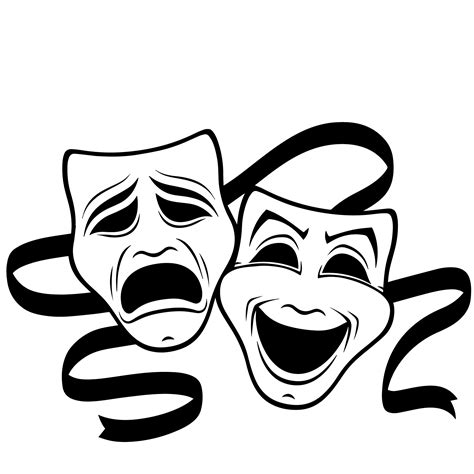 Theatre Masks Page Coloring Pages