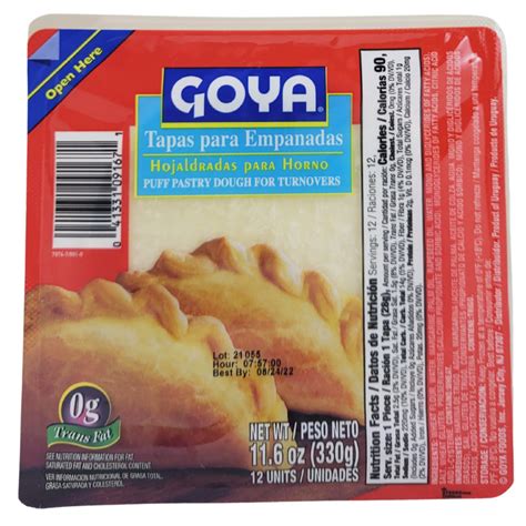 Goya Empanada Dough Tapas Hojaldrada 12cnt Fresh Is Best On Broadway