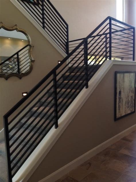 These modern stair railings are polished and simplistic, but they still make such a statement. Modern Stair Railings - Contemporary - Staircase - Austin ...