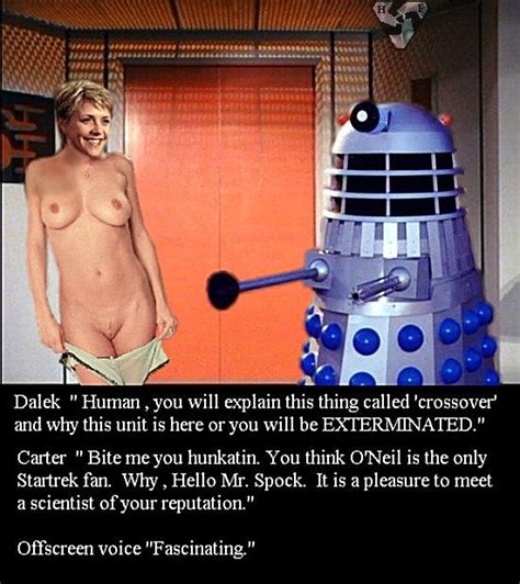 Post 1796117 Amanda Tapping Crossover Dalek Doctor Who Fakes Hf Artist Samantha Carter