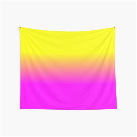 Neon Yellow And Bright Hot Pink Ombré Shade Color Fade Tapestry By