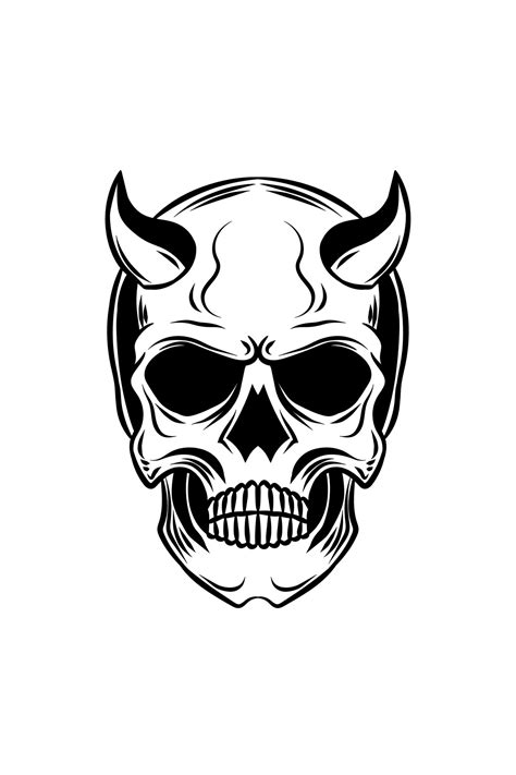 Demon Skull Vector Illustration 3251390 Vector Art At Vecteezy