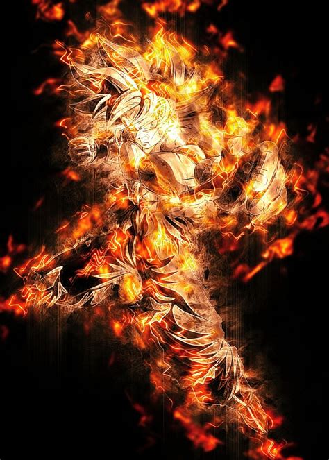 Goku Fire Ultra Instinct Poster By Syarifkuroakai Art Displate