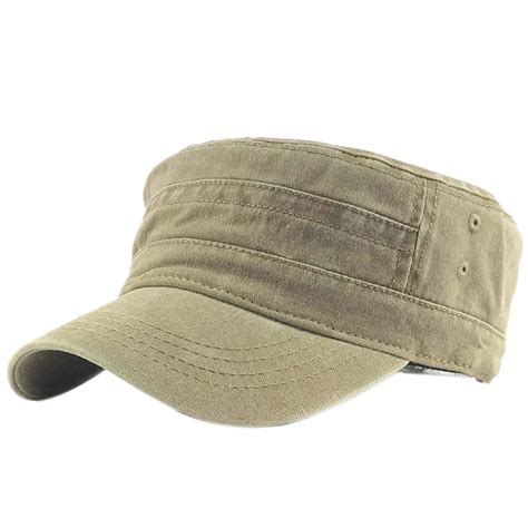 Worallymy Men Washed Cotton Cadet Hat Adjustable Baseball Cap Classic