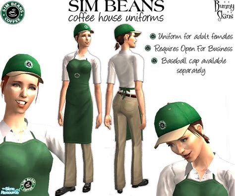 The Sims Resource Sim Beans Uniform For Adult Female