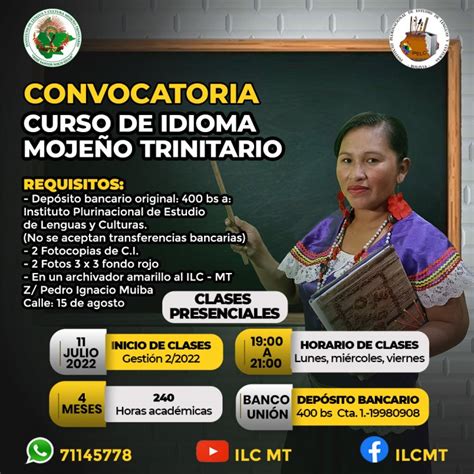 Curso De Idioma MojeÑo Trinitario Nivel BÁsico Unidad De Comunicación Ipelc