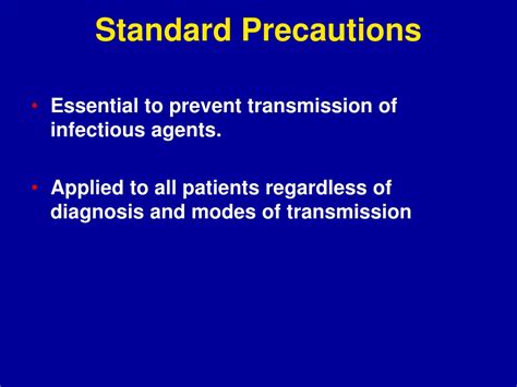 Ppt Transmission Based Precautions In Healthcare Facilities