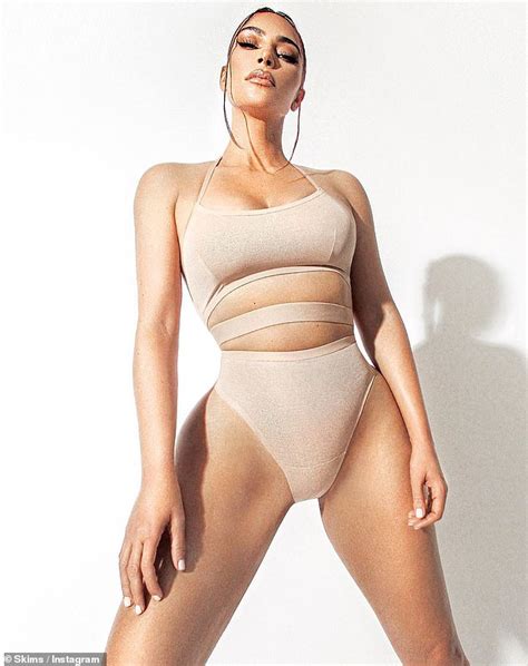 Kim Kardashian Puts Signature Curves On Display In Skims Shoot As