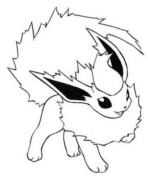 Flareon Pokemon Coloring Pages Printable Pokemon Coloring Pages