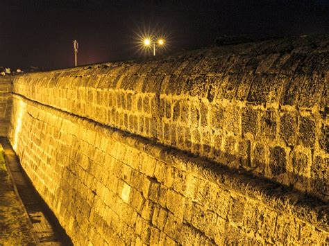 Cartagena Wall At Night Stock Image Image Of Fortification 138908425