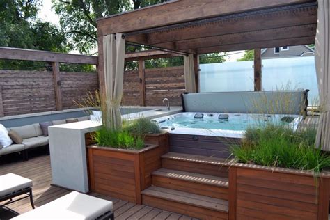 25 Beautiful Decks And Patios With Hot Tubs Hgtv Hot Tub Pergola Hot Tub Patio Hot Tub