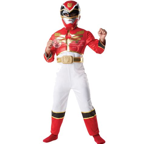 Child Licensed Power Ranger Party Outfit Fancy Dress Costume And Mask Boy