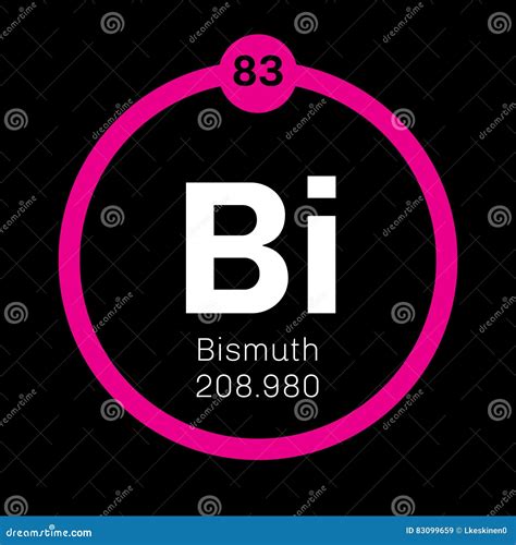 Bismuth Chemical Element Stock Vector Illustration Of Science 83099659