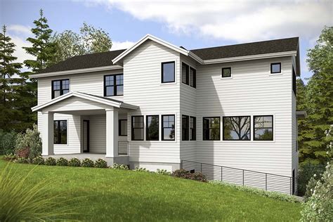 Multi Generational Modern Farmhouse Plan With 1 Bed Apartment 23874jd