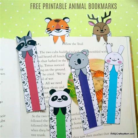 Printable Bookmarks Template Animals Bookmarks Printable