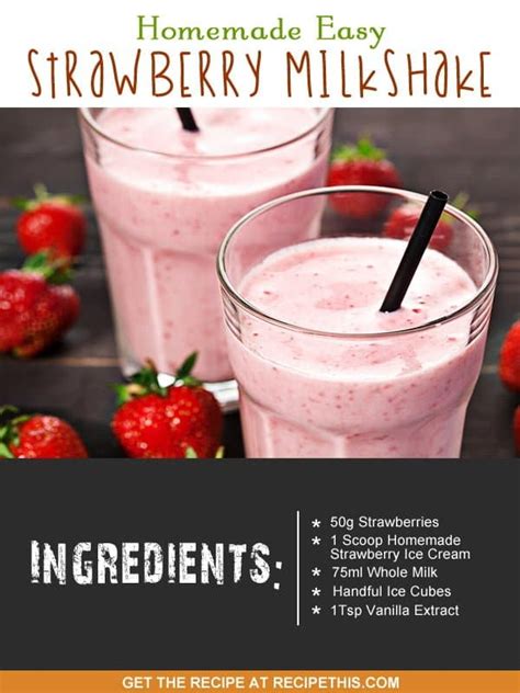 Here, they show us how to make milkshakes in a blender. Homemade Easy Strawberry Milkshake | Recipe This