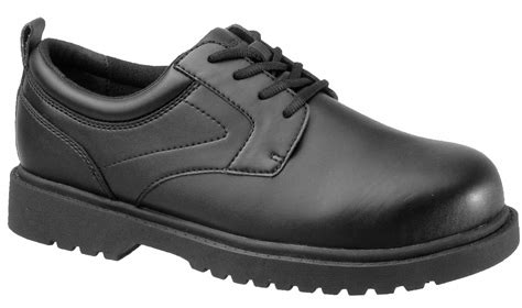 Grabbers Oxford Shoe 10 M Mens Black Steel Toe Type 1 Pr