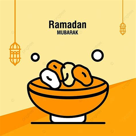 Ramadan Kareem Greeting Template Islamic Crescent And Arabic Lantern
