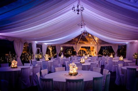 Inside The Marquee At Night Small Wedding Receptions Wedding