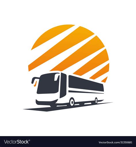 Bus Logo Silhouette Royalty Free Vector Image Vectorstock