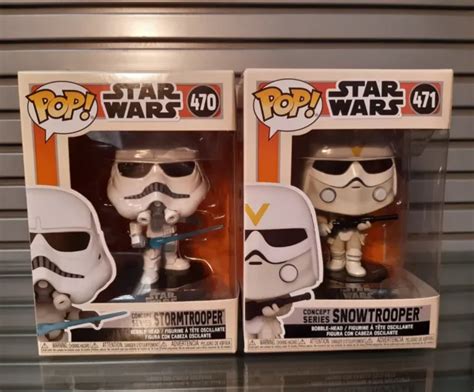 FUNKO POP FIGURAS Star Wars McQuarrie Concept Stormtrooper Y Snowtrooper GENIALES EUR