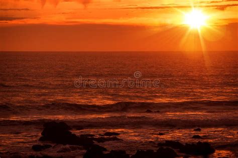 Scenic Pacific Ocean Sunset Stock Photo Image Of Ocean Beach 58988068