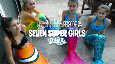 Fin Fun Mermaid Sightings Ep 24 Sevensupergirls Frozen Mermaids Fin Fun Mermaid Fin Fun