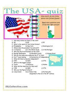 Questions range from easy to hard and are followed by a full list of answers so you can check how well you did. How much do you know about the USA? - quiz | Enkku ...