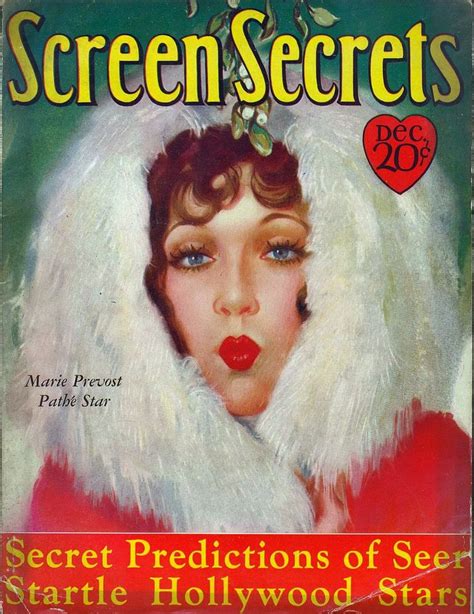 Screen Secrets Vintage Movie Magazine Featuring Marie Prevost Pathe Star On The Cover
