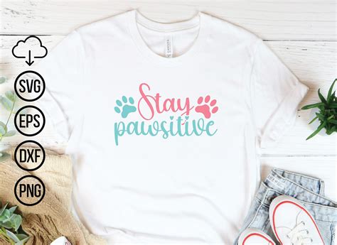 Stay Pawsitive, Dog Svg Bundle Graphic by Svg Design · Creative Fabrica